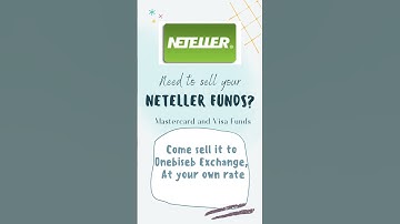 Sell your Neteller funds to Onebiseb Exchange. We buy both mastercard and visa funds at your rate.