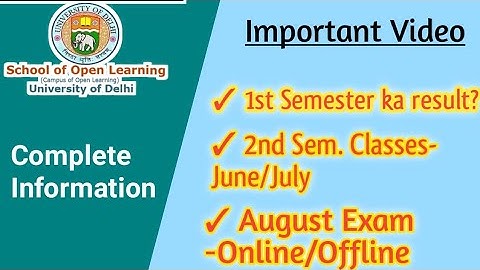 Important Video SOL 2nd Semester Students l Registration Study Material l Result etc..#GopalSharmas.
