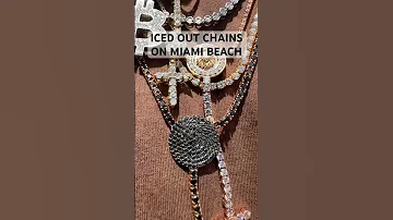 Iced Out Chains on Miami Beach #shorts #rdpjewelry