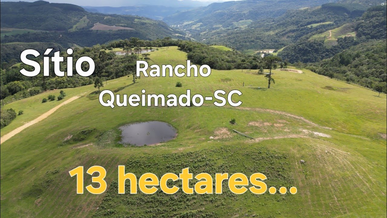 Sítio em Rancho Queimado- SC. Plano com linda vista. Terreno 13 hectares e  belezas naturais.