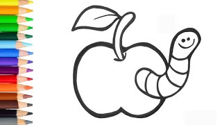 Minhoca a sair da maçã, Super Coloring