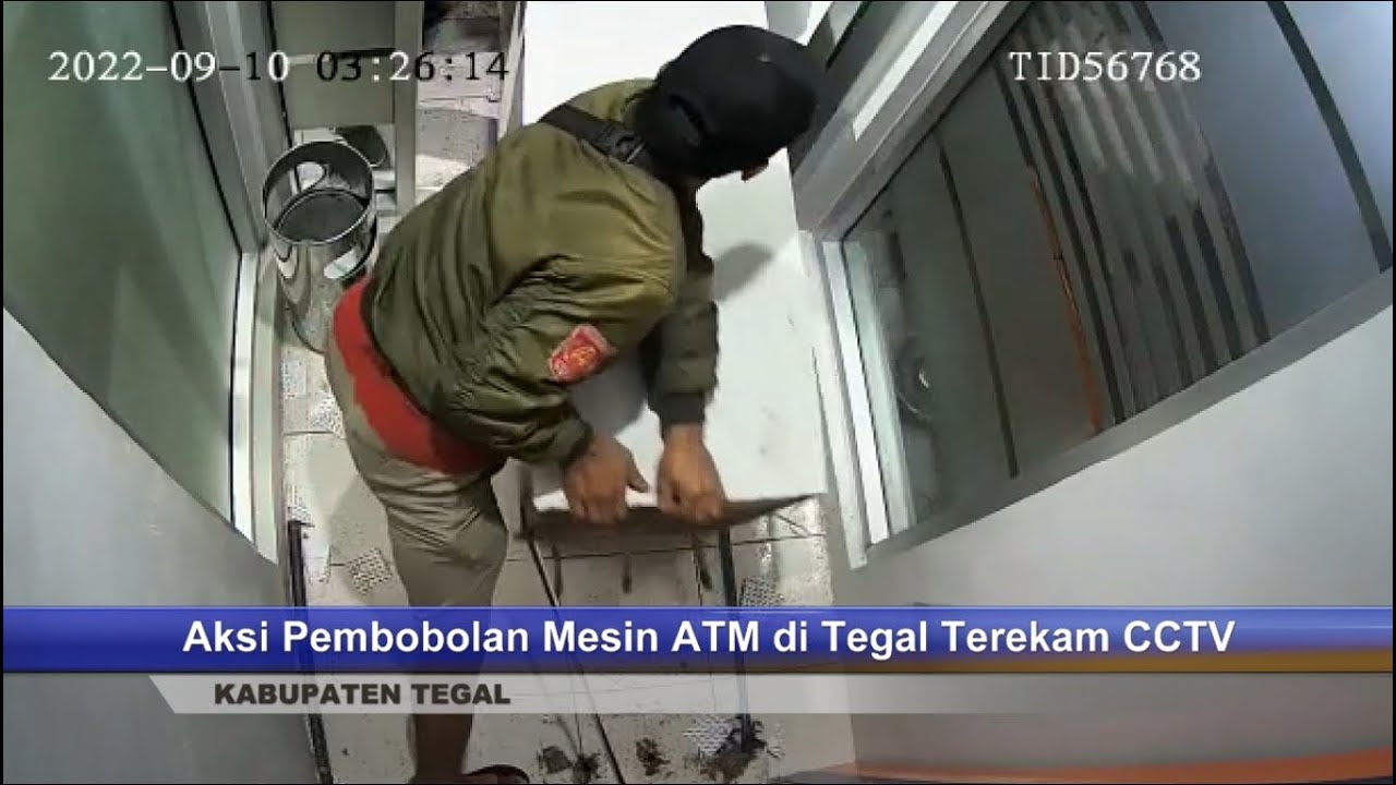 Detik-detik Aksi Pencurian Mesin Atm Milik BRI Unit Gumayun