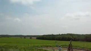 Trebuchet launches a bowling ball