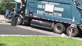 Town of Brookhaven Bianculli Sanitation CCC Heil Garbage Truck B7 Picking Up Trash