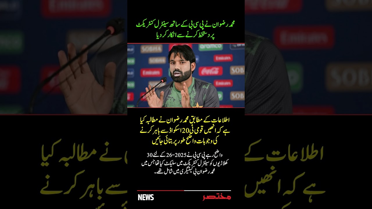 Mohammad Rizwan Refuses to Sign Central Contract with PCB! 😳