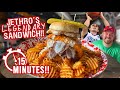 Famous Man vs Food Sandwich Challenge at Jethro's BBQ Des Moines!!