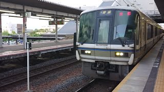 JR西日本 221系 K03編成 草津線からの普通 京都行き  車体はドロドロ   南草津駅  膳所駅   20230510