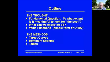 Unit 10: Utility Analysis and Multidimensional Evaluation, Video 1: Is Optimization Possible?