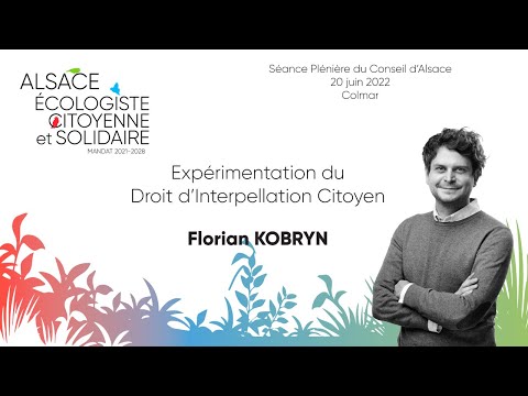 Droit d'Interpellation Citoyen - Florian KOBRYN - 20.06.2022