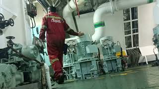 OILER//Daily Routine of oiler at log bulk carrier ship