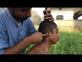 ASMR Back Massage and Head Massage and Very Good Cleaning Relaxing Video