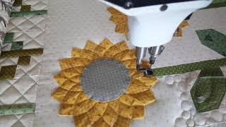 Machine Quilting on a Dresden Quilt Block by Natalia Bonner