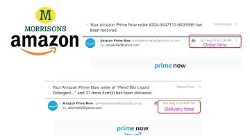 Delivery within 2 hours of order from|Amazon prime now #Morrisons #Amazon #PrimeNow