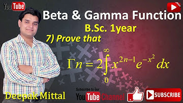 Beta and Gamma Function Q.7