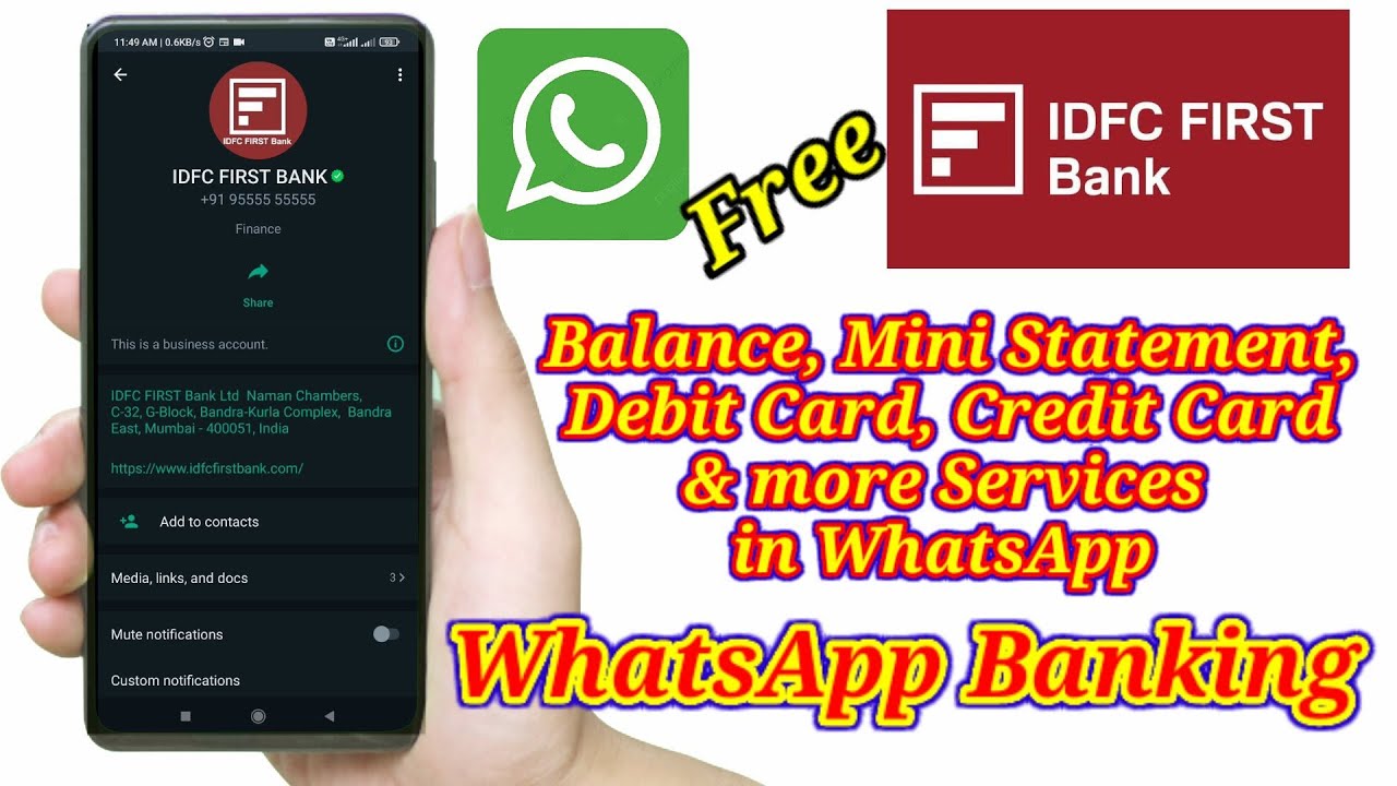 IDFC First Bank WhatsApp Banking| How to activate WhatsApp Banking| WhatsApp Banking for IDFC Bank