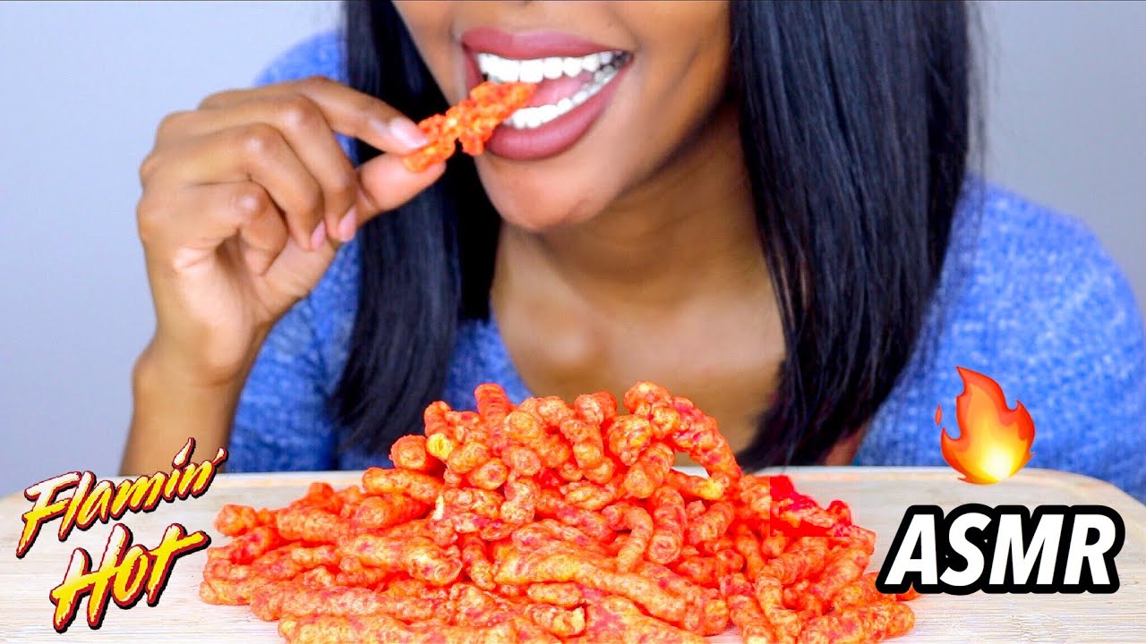 ASMR Flaming Hot Cheetos 🔥 MUKBANG (No Talking) *EATING SOUNDS* - YouTube