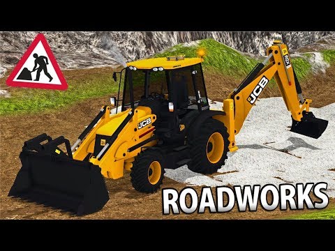 ROADWORKS IN FARMING SIMULATOR 17 | JCB 3CX