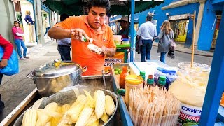 Street Food in Oaxaca  CHEESE CORN CHAMPION and Mexican Meat Alley Tour in Mexico!