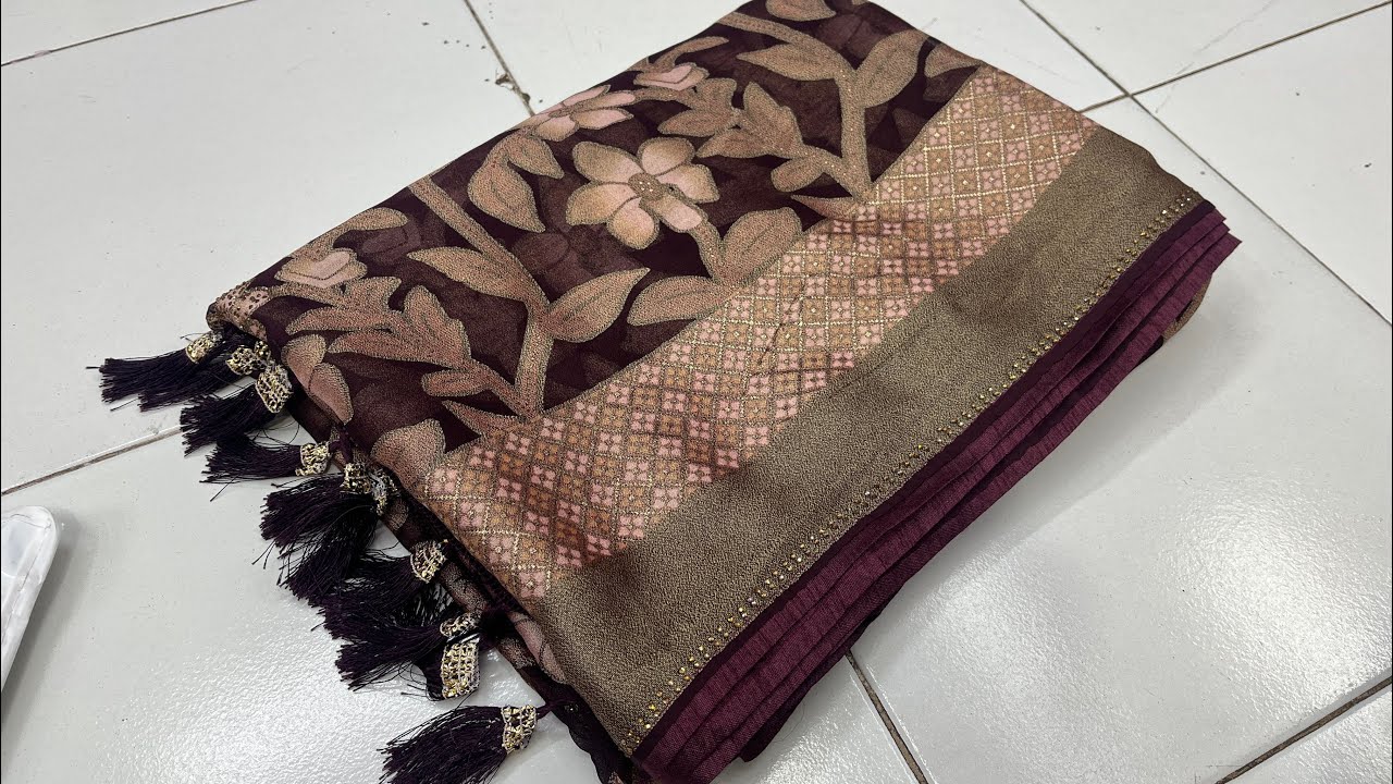 New fancy party wear saree call +91 90234 07047 #Brassowsaree #saree #yt #explore 