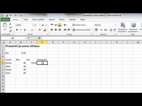 Video: Miten lasketaan prosenttiosuus Excelissä?