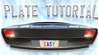 Custom License Plate Tutorial | BeamNG