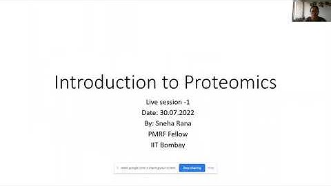 NPTEL Proteomics Course 30 July 2022 Week 1