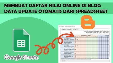 Membuat Daftar Nilai Online di Blog dari data Google Sreadsheet // Cara Publish Google Sheet ke blog