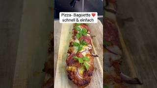 Schnelles Pizza-Baguette 🍕🥖 #tirol #gemüse #einfacherezepte #rhabarber #backen