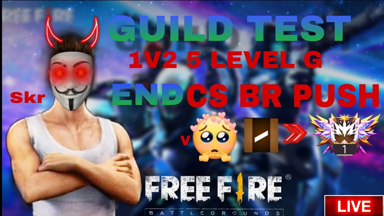 🛑 [Live] free fire live stream and guild test 1v2 with reaction 😱 CS ...