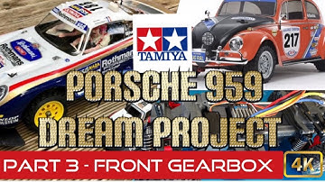 TAMIYA MF-01X CUSTOM PORSCHE 959 BUILD - Part 3 Front Gearbox and Chassis