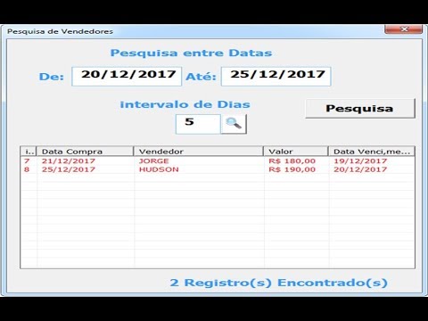 Filtro com data em Listview, retornando todos os valores em um intervalo de dias if then excel vba