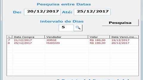 Filtro com data em Listview, retornando todos os valores em um intervalo de dias