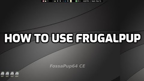 How to use frugalpup to install puppylinux iso in UEFI bios PC