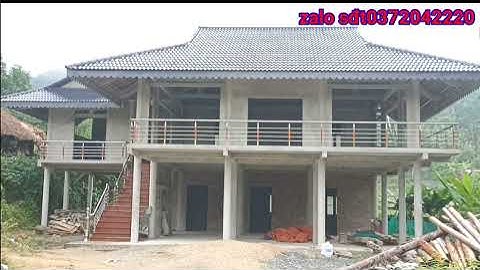 mẫu nhà sàn bê tông 26 cây cột hoàn thiện đã song dt 180m²@nhasanbetongdongchi