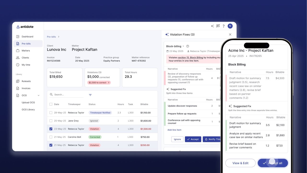 What is Antidote?  | AI Billing Compliance for Law Firms