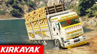 Pikap Arabalar ve Kırkayak Kamyonlar Dağ Yolunda Yarışıyorlar - GTA 5 screenshot 1