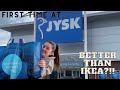 Jysk come shop with me haul and tour  first timers club  better than ikea  office desk reveal