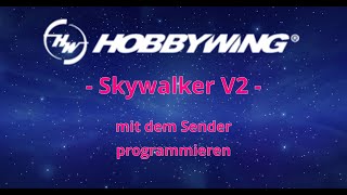 Hobbywing Skywalker V2 Bremse mit dem Sender einstellen