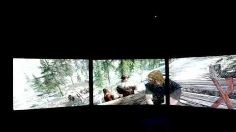Eyefinity Skyrim ! opening scene on Triple Monitor