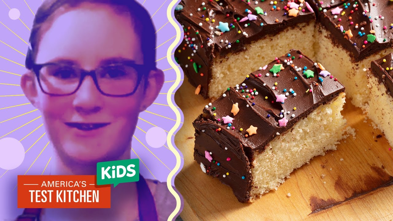 How to Make Easy Yellow Sheet Cake Test Kitchen Kids Takeover YouTube