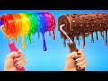 虹 vs チョコレート チャレンジ 🌈🍫 24時間の究極のフードバトル