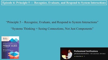 Episode 6: Principle 5 — Recognize, Evaluate, and Respond to System Interactions