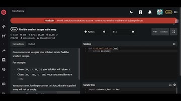 Codewars | Find the smallest integer in the array | Python 8 kyu