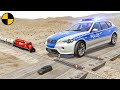 Super giant police car vs bandit  beamngdrive