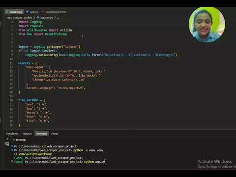 Task 8 : Web Scraper | Internship | Synent technology | Ayasree biswas 