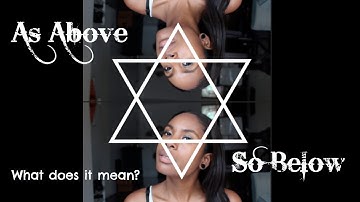 As Above So Below. What Does It Mean?