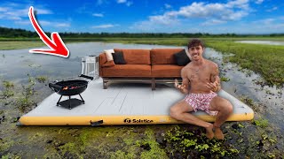 Living on a Floating Couch for 24hrs (Thunderstorm)