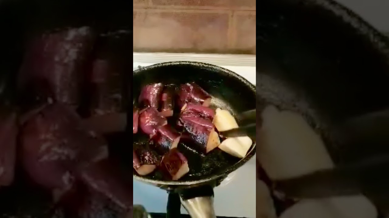 1minute ASMR COOKING How To Fry Eggplant Little Oil asmrshorts 