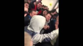 Manchester City fans singing their version of Jihadi John, hes f****** dead