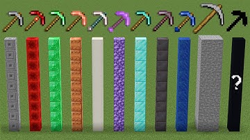 which pickaxe is faster in minecraft experiment